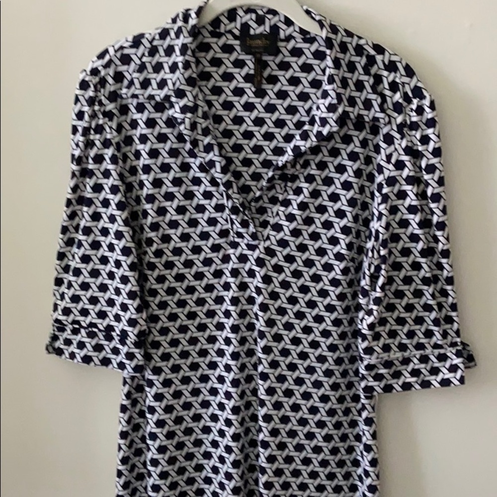 Navy Laundry Shirt Dress NWOT 10 - Picture 2 of 2
